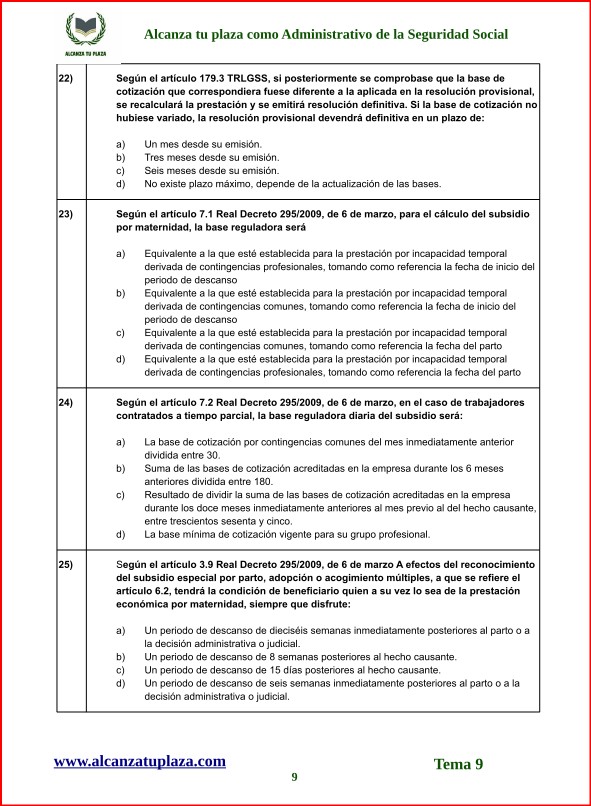 TEST TEMA 9 EN PDF PARTE ESPECÍFICA - Imagen 2